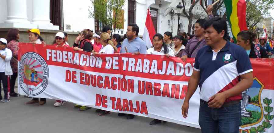 Magisterio Urbano de Tarija advierte con retomar medidas de presión la próxima semana