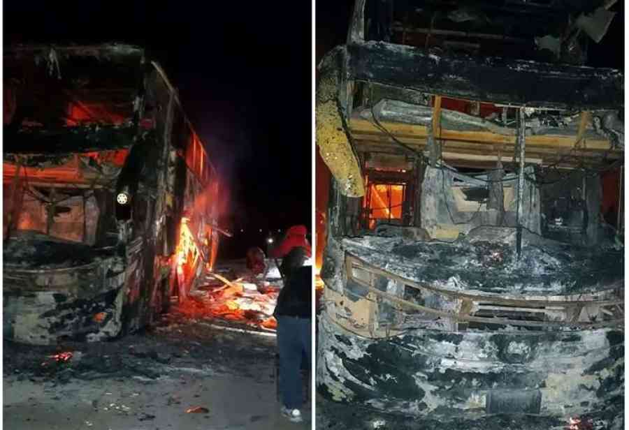Flota San Lorenzo se incendia y 16 pasajeros salen ilesos