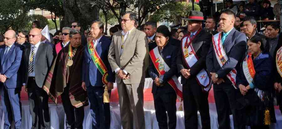 Arce y Choquehuanca lideran los actos oficiales por la efeméride departamental de Chuquisaca