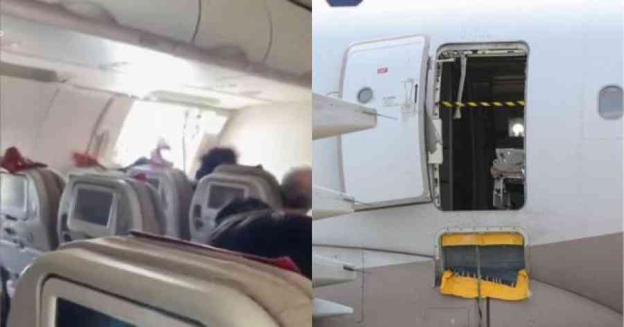 Arrestan a pasajero que abrió la puerta de emergencia de un avión en pleno vuelo en Corea del Sur