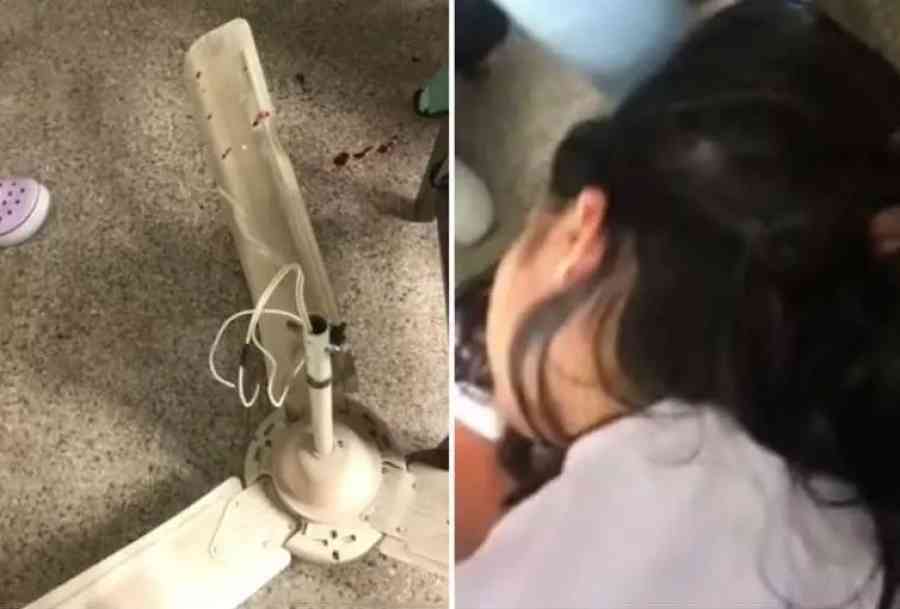 Ventilador se desprende del techo y deja a tres estudiantes heridos en la Uagrm