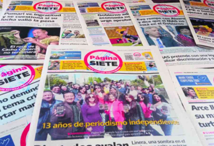 Diario Página Siete cierra agobiado por “la crisis” y el “hostigamiento” del poder