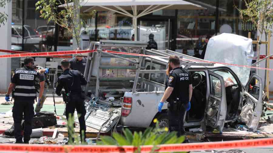 Al menos siete heridos en un ataque con un auto en Tel Aviv