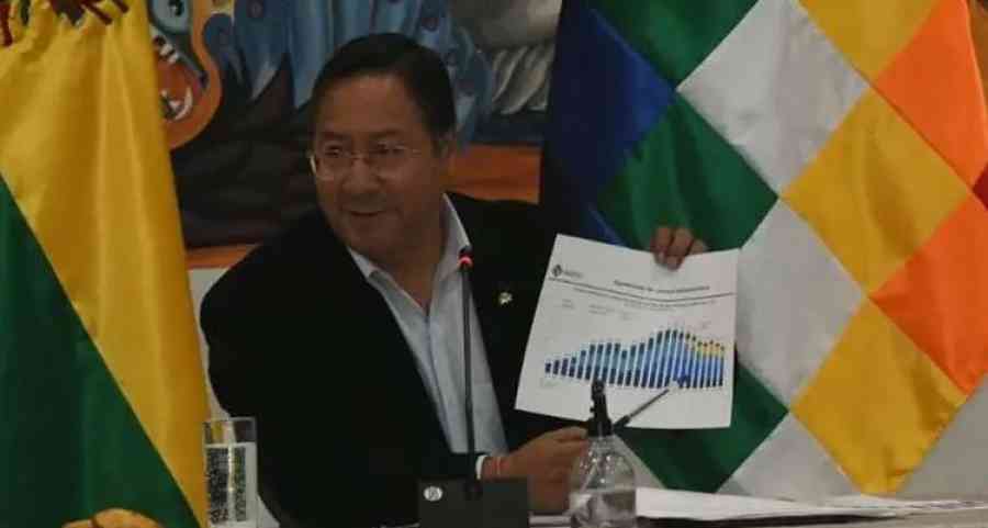 Arce ofrece conferencia de prensa y habla de gas, agua, dólares, narcos y Milei