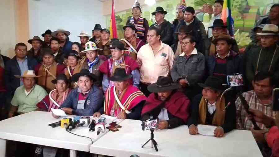Ampliado de la CSUTCB instruye a sus afiliados no participar del congreso del MAS