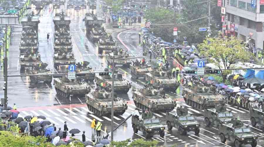Gigantesco desfile militar en Seúl, en un contexto tenso con Corea del Norte