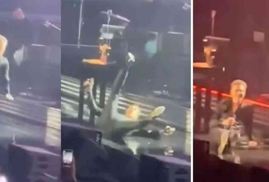 Luis Miguel sufre una caída en el escenario en México