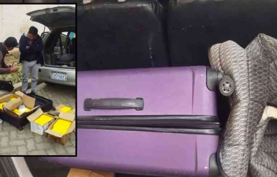 Aprehenden a un hombre que transportaba 50 paquetes de droga en una maleta y tres cajas de cartón