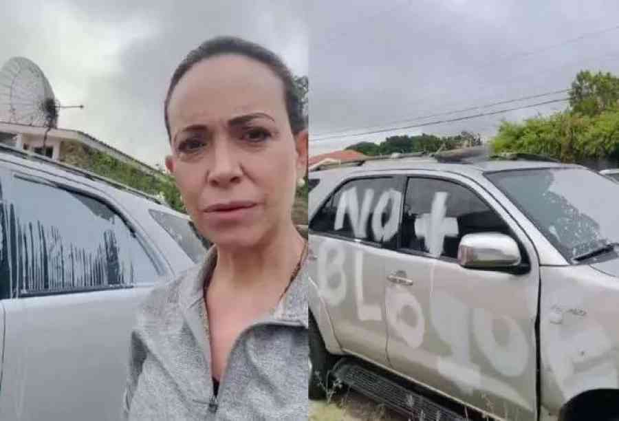 María Corina Machado denuncia atentado: vandalizaron los vehículos y les cortaron los frenos