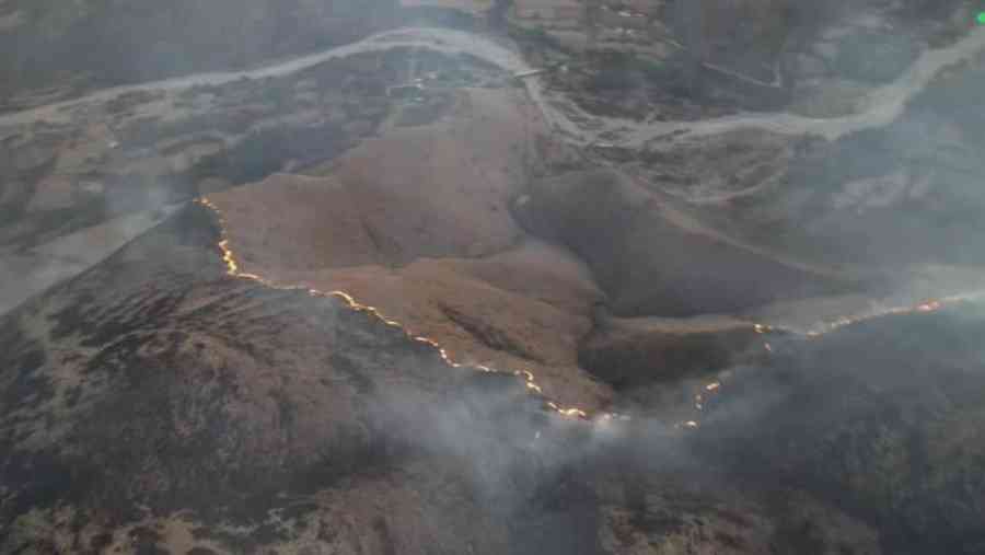 Persiste el incendio en la comunidad de Calama, San Lorenzo
