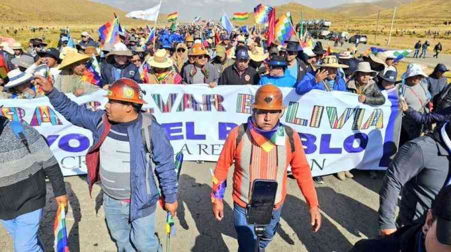 Morales anuncia el ingreso de su marcha a La Paz ‘por los cuatro puntos cardinales’