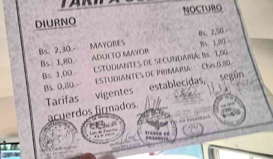 Transporte público subió pasajes desde este sábado