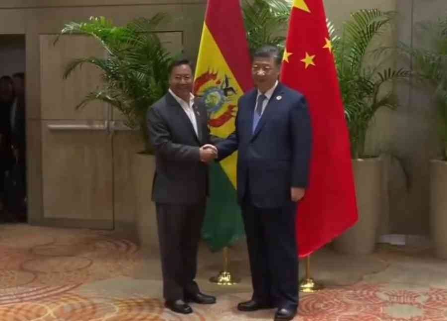 Arce sostuvo una reunión bilateral ‘fructífera’ con Xi Jinping