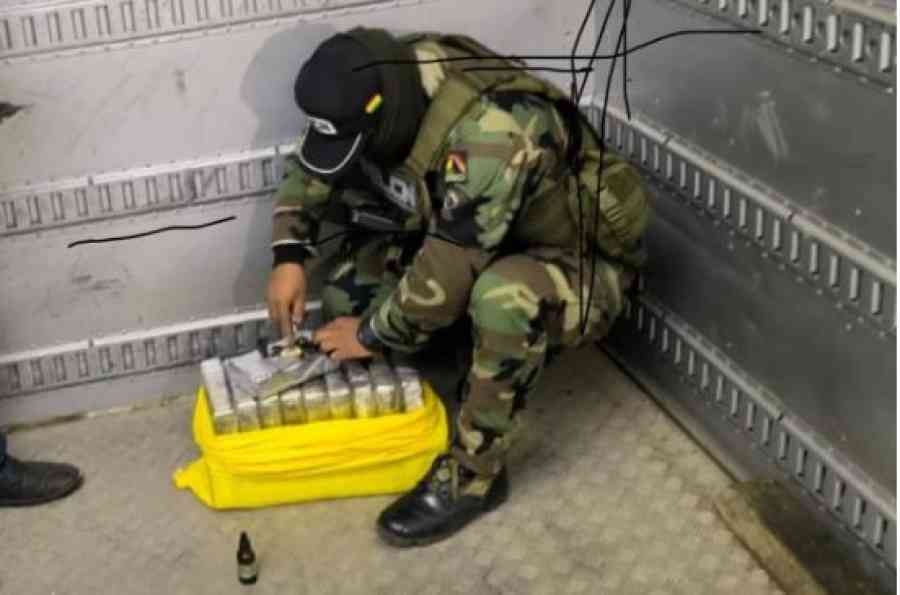 Hallan 106 kilos de droga en un camión frigobar