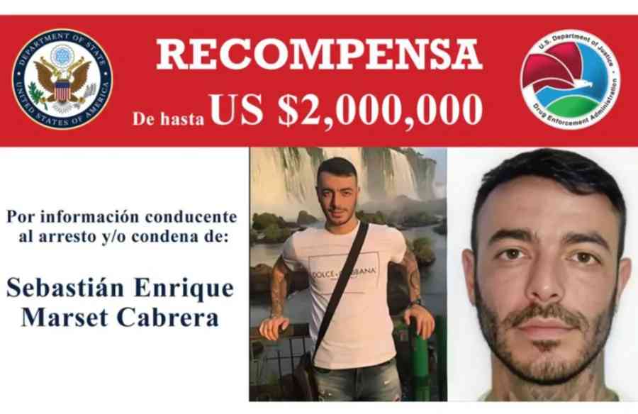 Estados Unidos ofrece $us 2 millones por información sobre Sebastián Marset