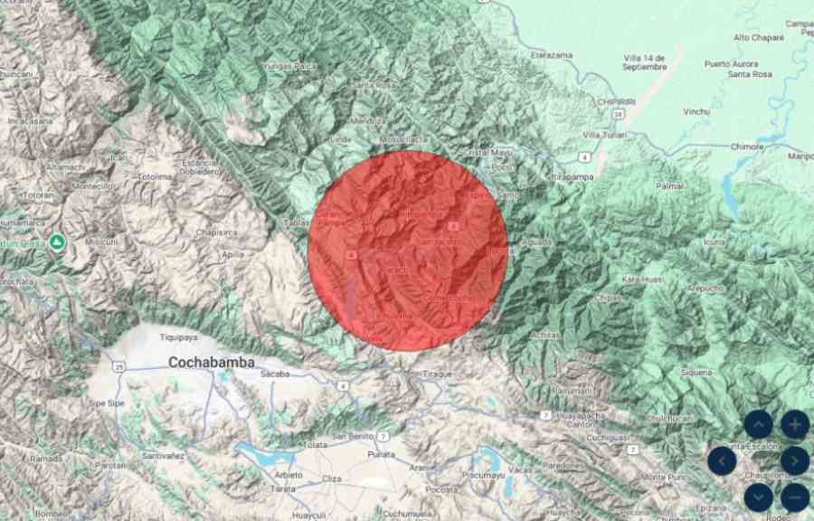 Sismo de magnitud 4.8 sacudió el Chapare; Cochabamba es el departamento con más sismos en el año