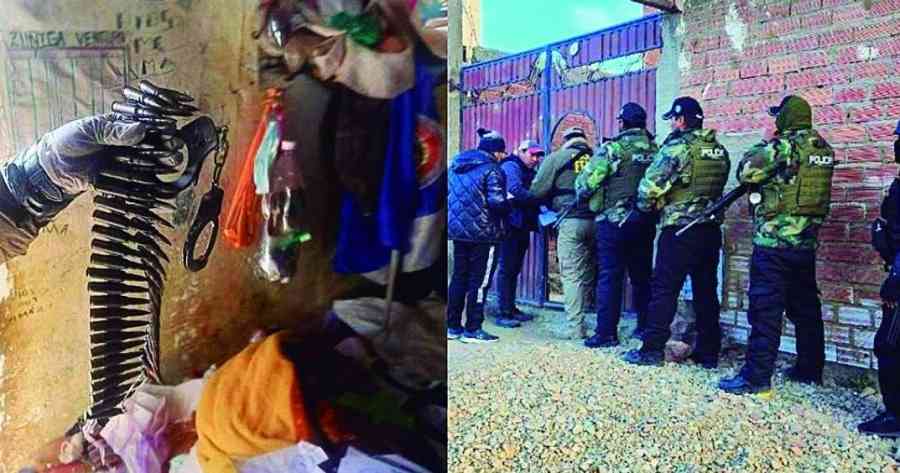 En Llallagua hallan armas y munición de guerra tras captura de 5 personas
