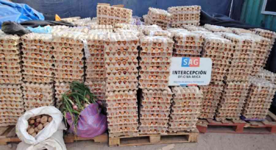 Chile decomisa más de un millón de huevos bolivianos ingresados por contrabando