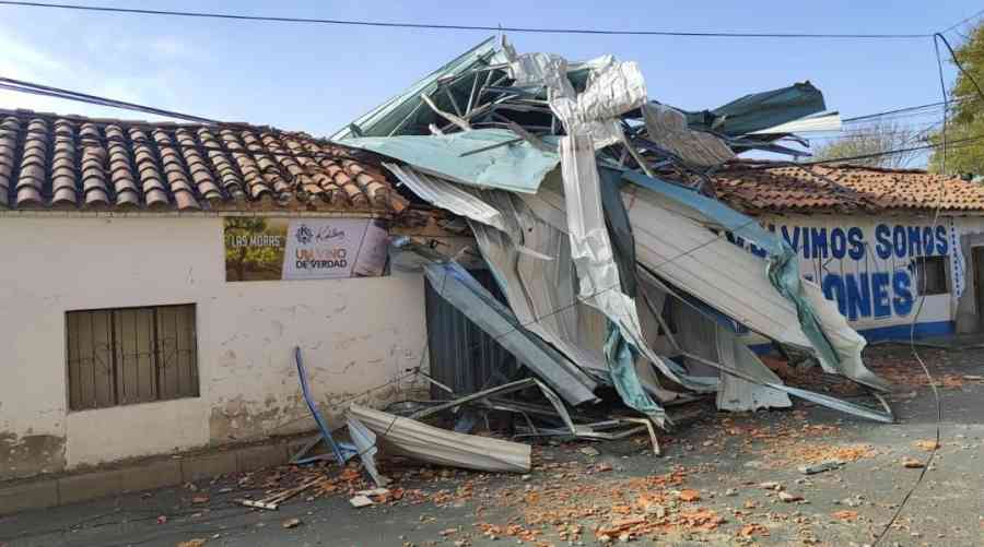 Tarija: fuertes vientos provocan caída de árboles y destrozos en techos