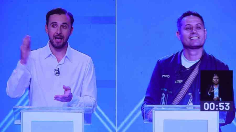 Velasco y Lara confrontan visiones de país en debate vicepresidencial