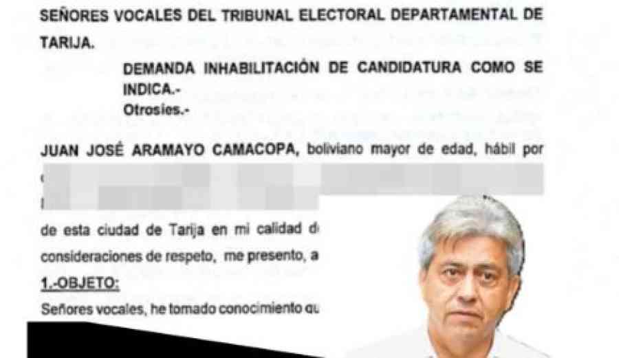 Presentan demanda de inhabilitación contra Mario Cossío
